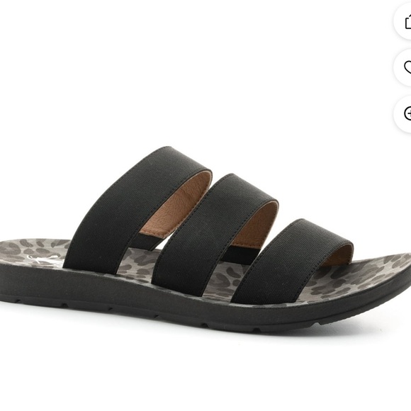 Corkys Shoes - Corkys Dafne black and gray sandals size 10